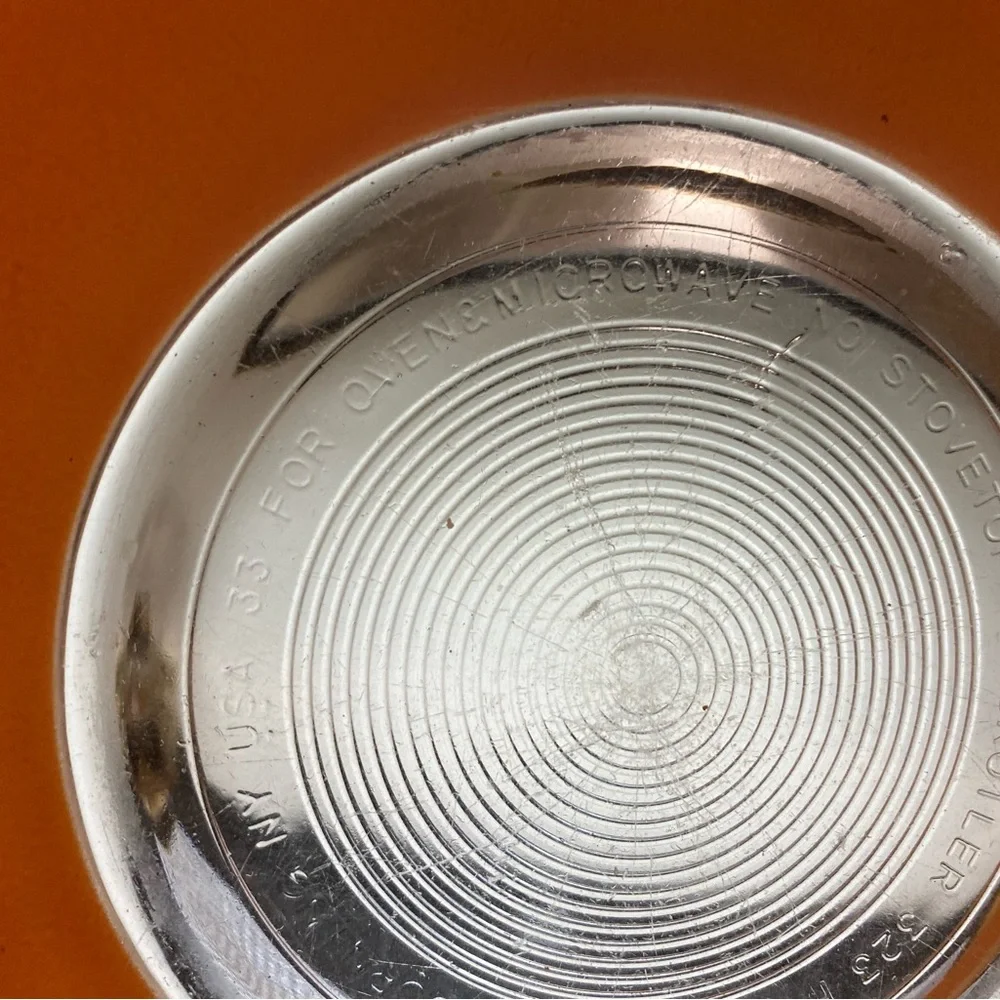 VINTAGE PYREX Round Mixing Bowl #323 Peach with Clear Bottom 1.5L Vintage Retro - Picture 14 of 14